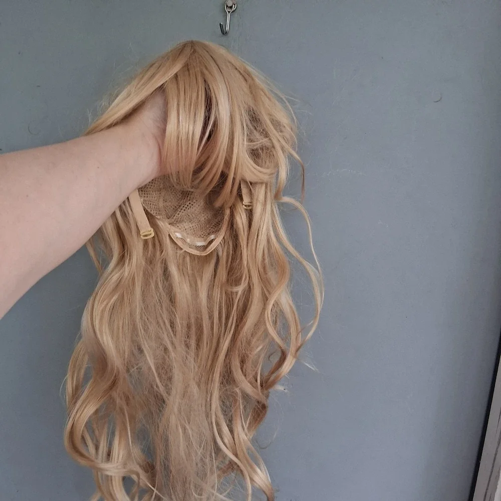 WIGS‎ Lot Of 3 With Bangs Blonde Redhead Brunette + Ponytail
